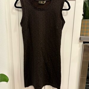 Fendi Dark Brown Mini Dress